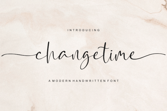 Changetime: A Romantic Script Typeface for Campaign Headlines