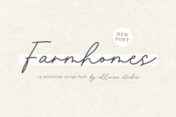 Farmhomes Script Font for Small Business Branding