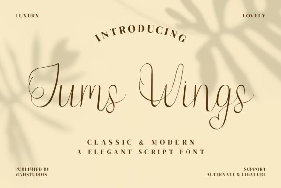 Jump Wings Handwritten Font for Elegant Craft Projects