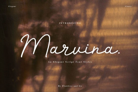 Marvina Script Font: Elegant Handwritten Charm for Your Handmade Goods