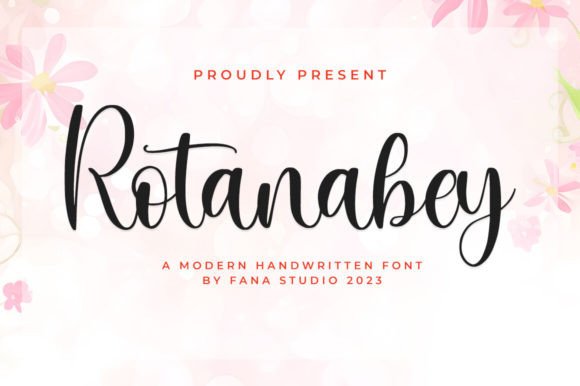 Rotanabey: A Script Font for Editorial Elegance