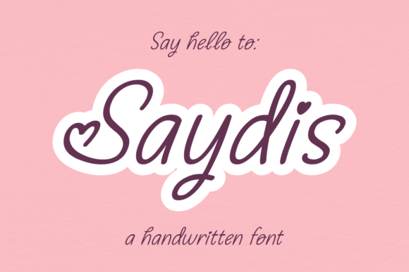 Saydis Handwriting Font for Elegant Branding